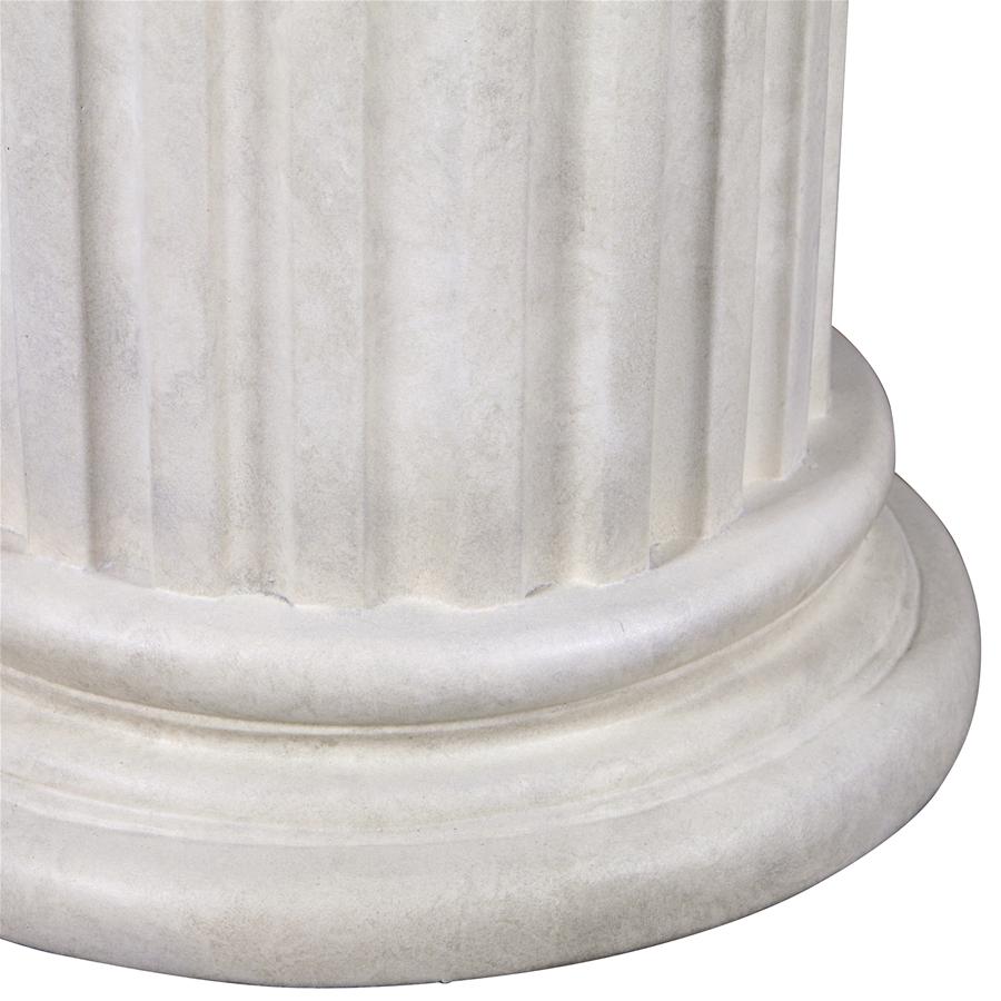 Roman Doric Column Classical Fluted Statuary Pedestal: Grande