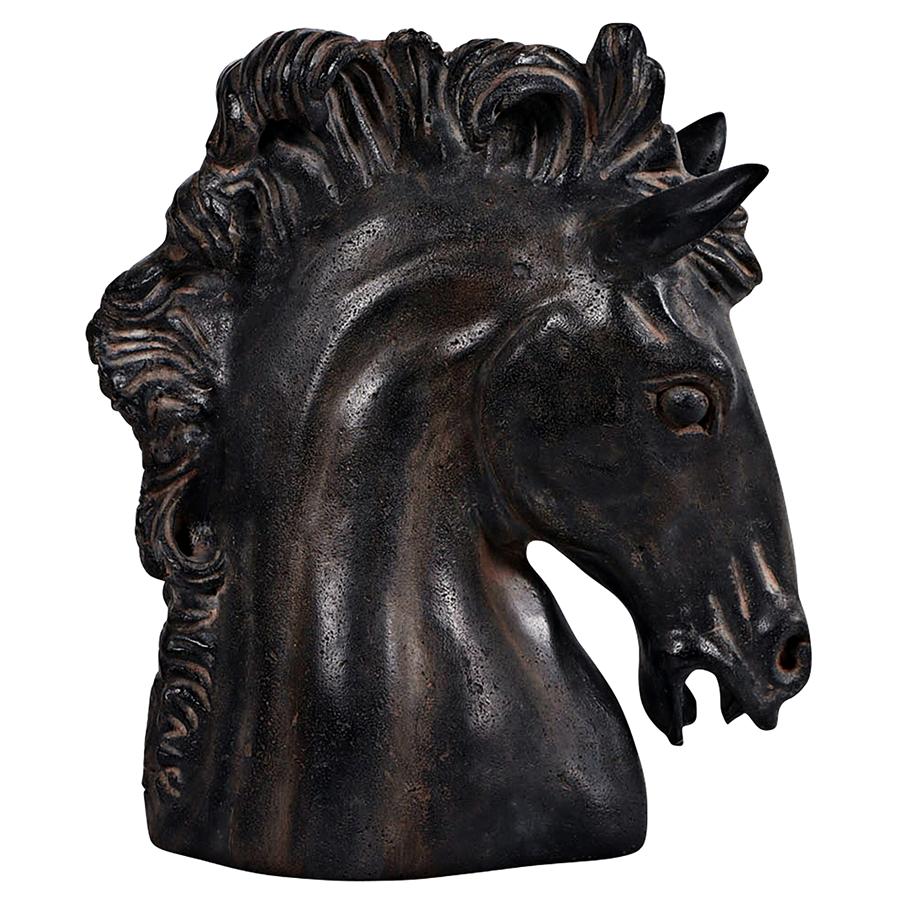 Magnificent Stallion Equestrian Horse Head Bust Statue