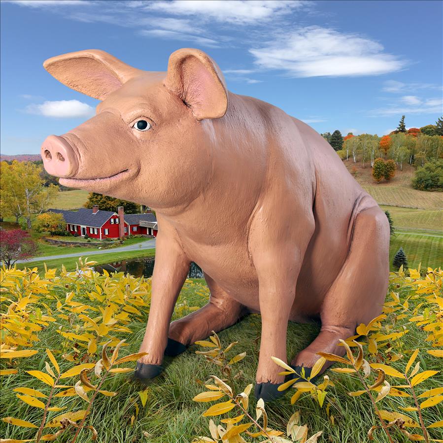 Sitting In Hog Heaven: Giant Pig Statue