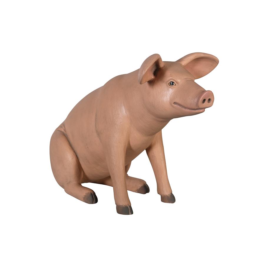 Sitting In Hog Heaven: Large Pig Statue