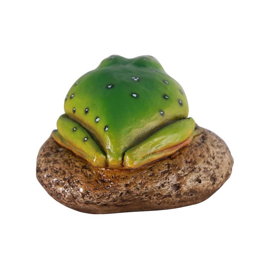 Finneas the Frog Garden Rock Sitting Toad Statue