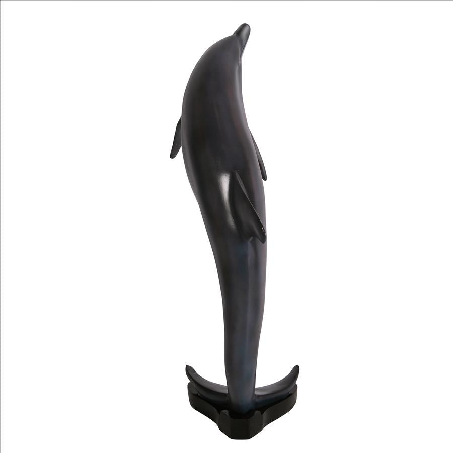 Leaping Sea Dolphin Statue: Medium