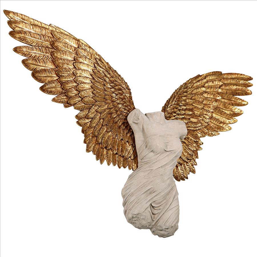 Take Flight Classical Female Torso Angel Wing Wall Sculpture