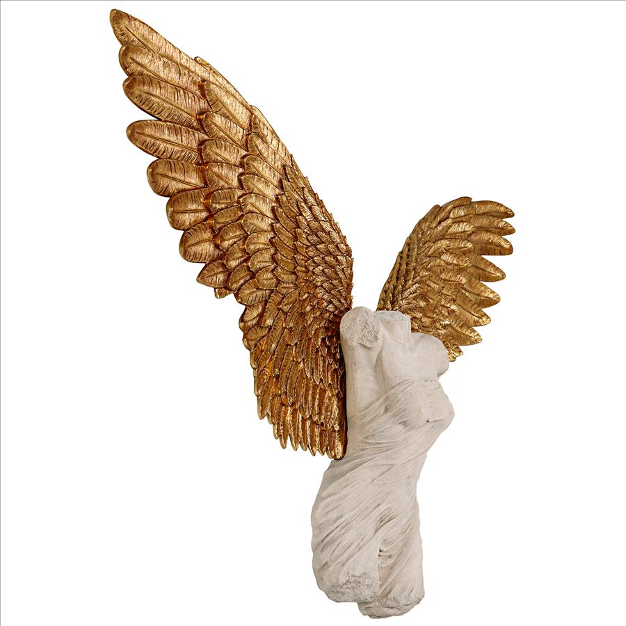 Take Flight Classical Female Torso Angel Wing Wall Sculpture