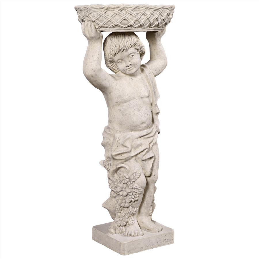 Young Bacchus with Basket Planter Garden Statue: Bacchus Right