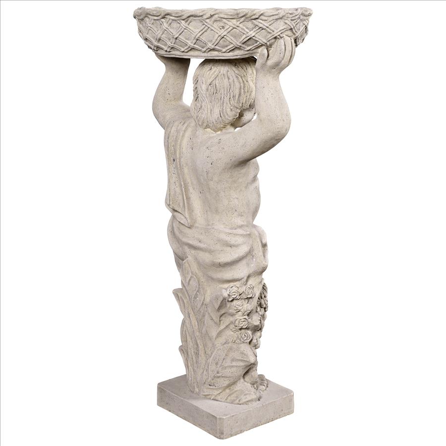 Young Bacchus with Basket Planter Garden Statue: Bacchus Right