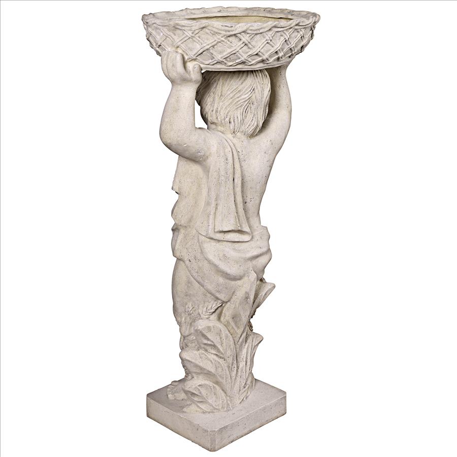 Young Bacchus with Basket Planter Garden Statue: Bacchus Right