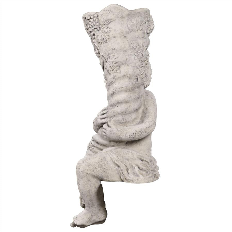 Baby Zeus with the Horn of Plenty Cornucopia Planter Garden Statue