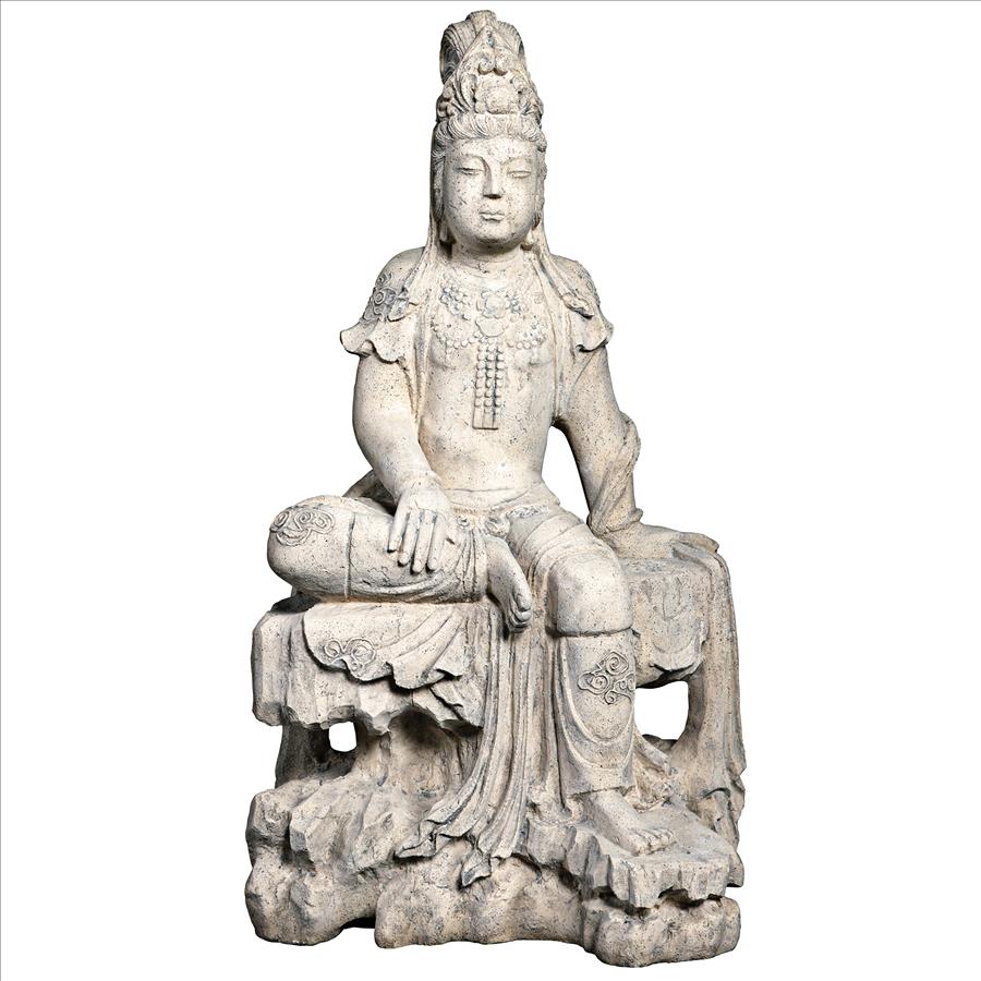 The Resting Asian Goddess Guan Yin Garden Statue