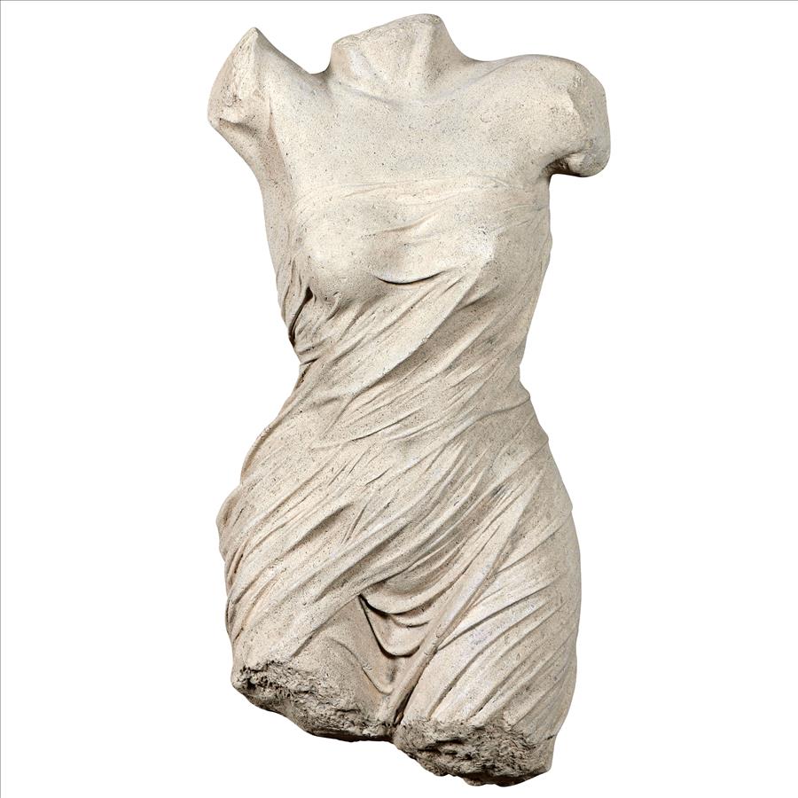 Torso of a Draped Goddess Wall Sculpture