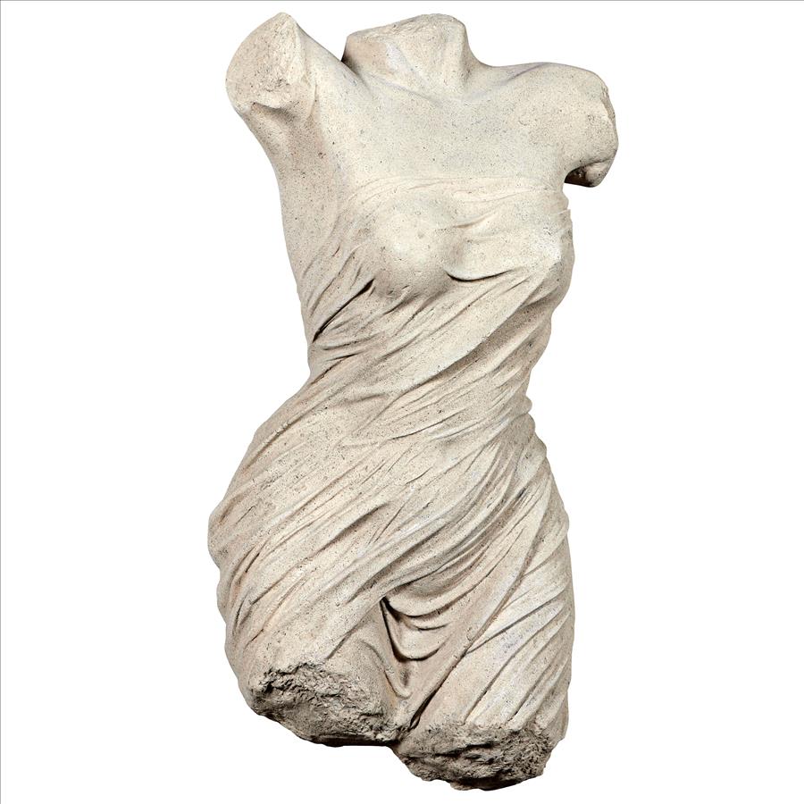Torso of a Draped Goddess Wall Sculpture