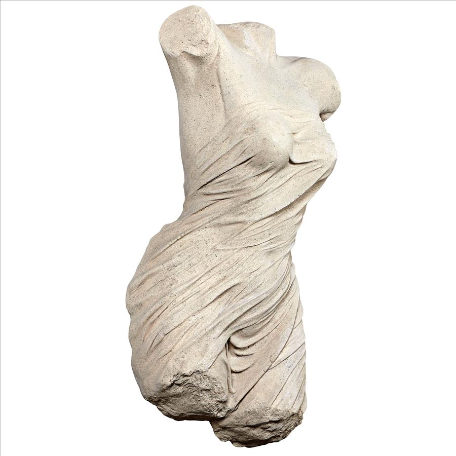 Torso of a Draped Goddess Wall Sculpture