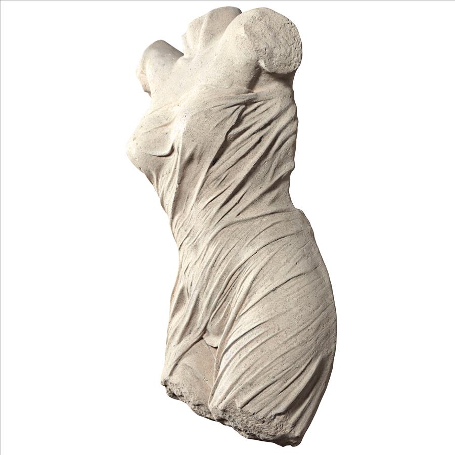 Torso of a Draped Goddess Wall Sculpture