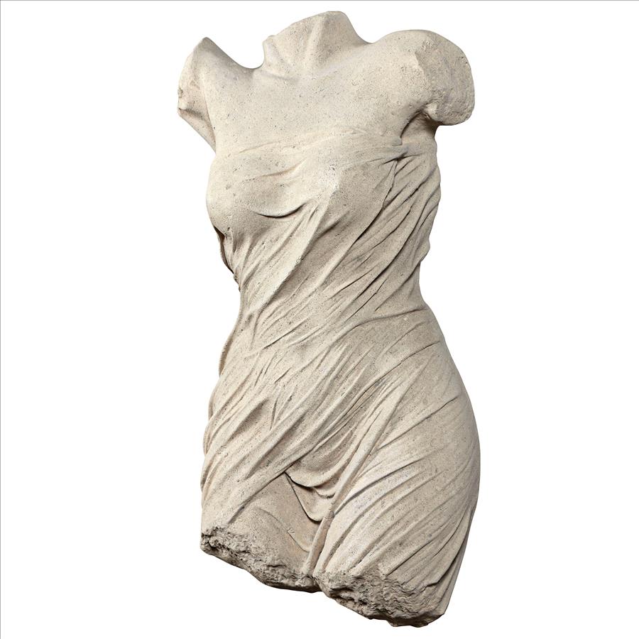 Torso of a Draped Goddess Wall Sculpture