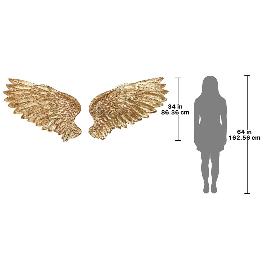 Heaven's Wingspan Interactive Angel Wings Wall Sculpture