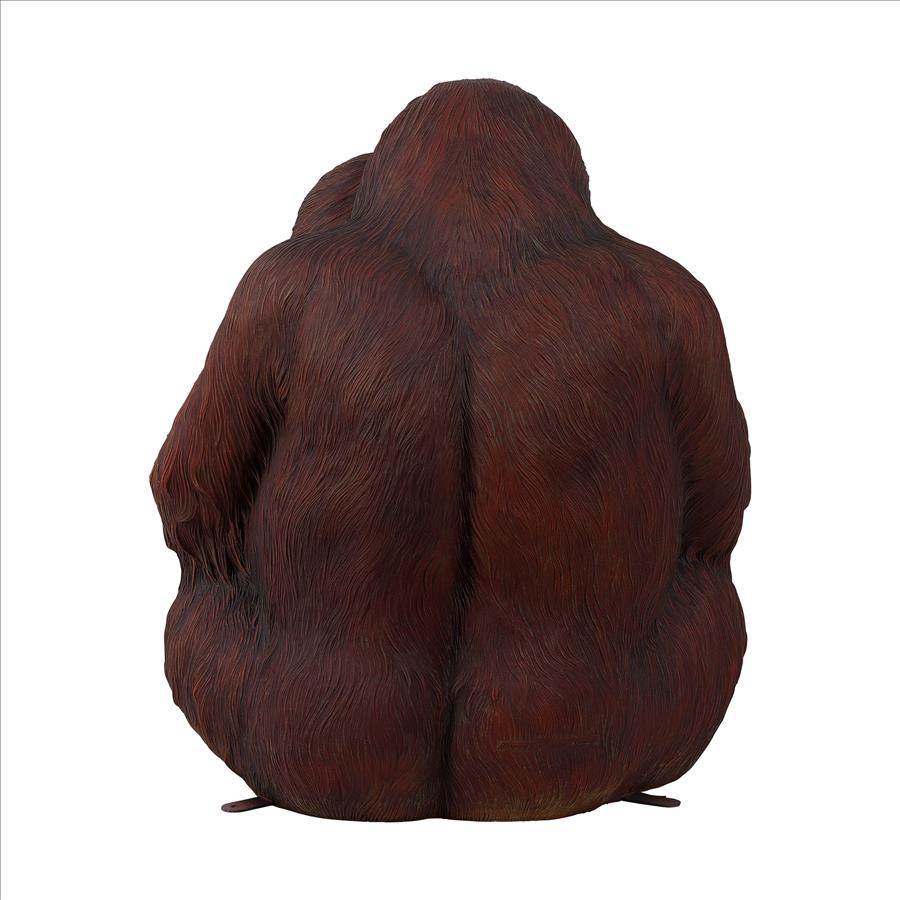 Male Bornean Orangutan Great Ape Statue