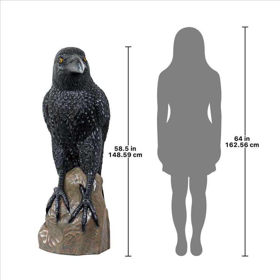 Poe's Giant Gothic Raven Statue