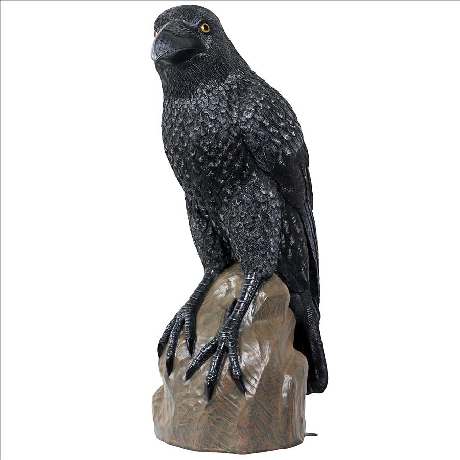 Poe's Giant Gothic Raven Statue