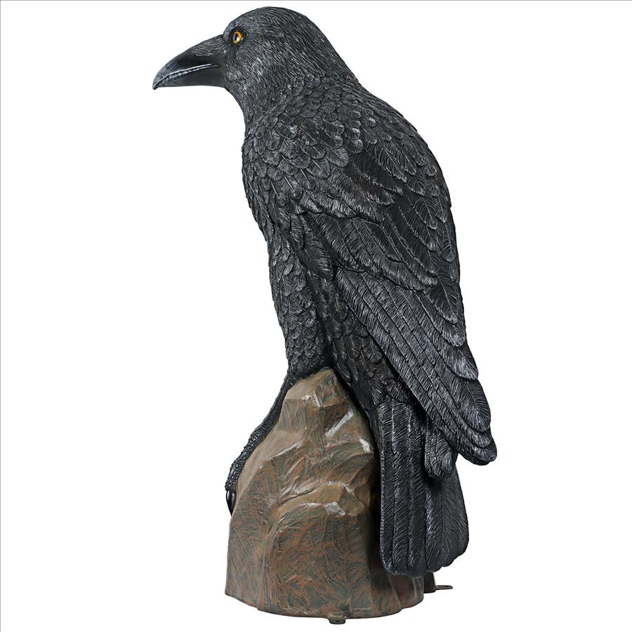 Poe's Giant Gothic Raven Statue