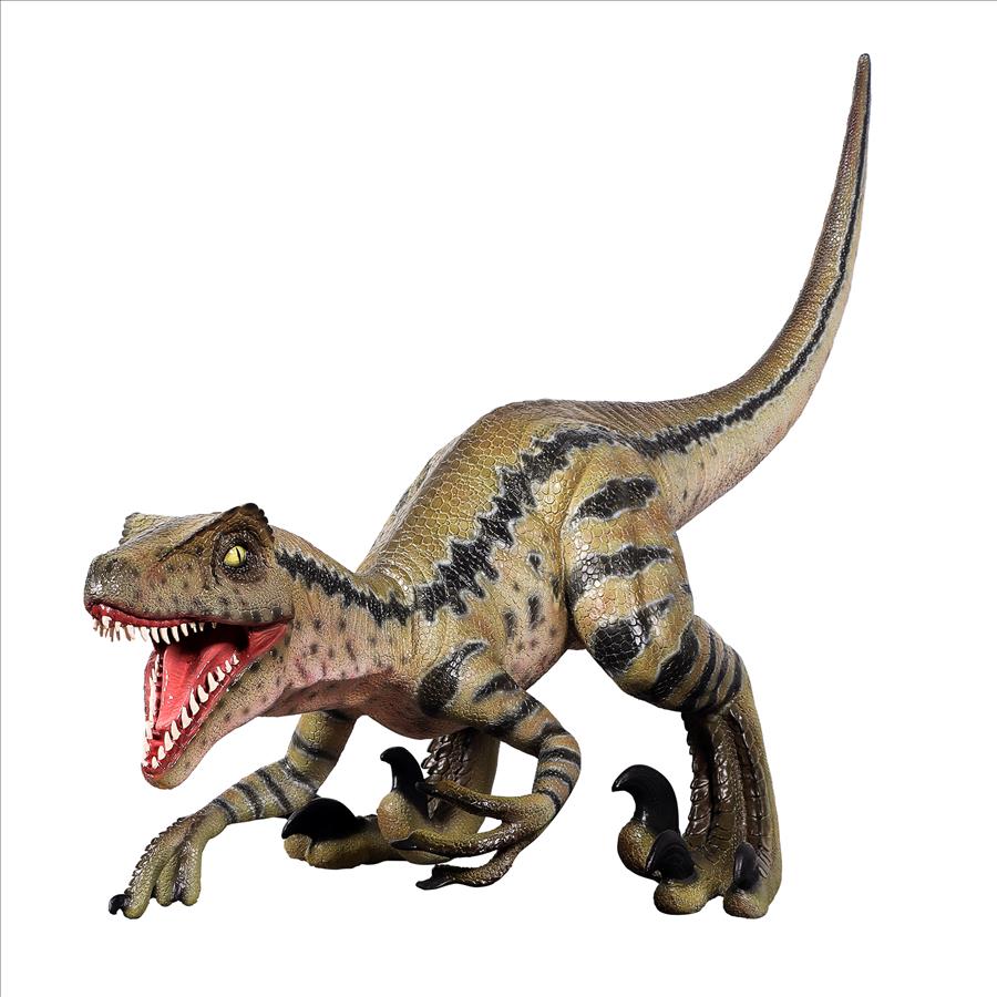 Razor Beak Vicious Velociraptor Jurassic Dinosaur Statue