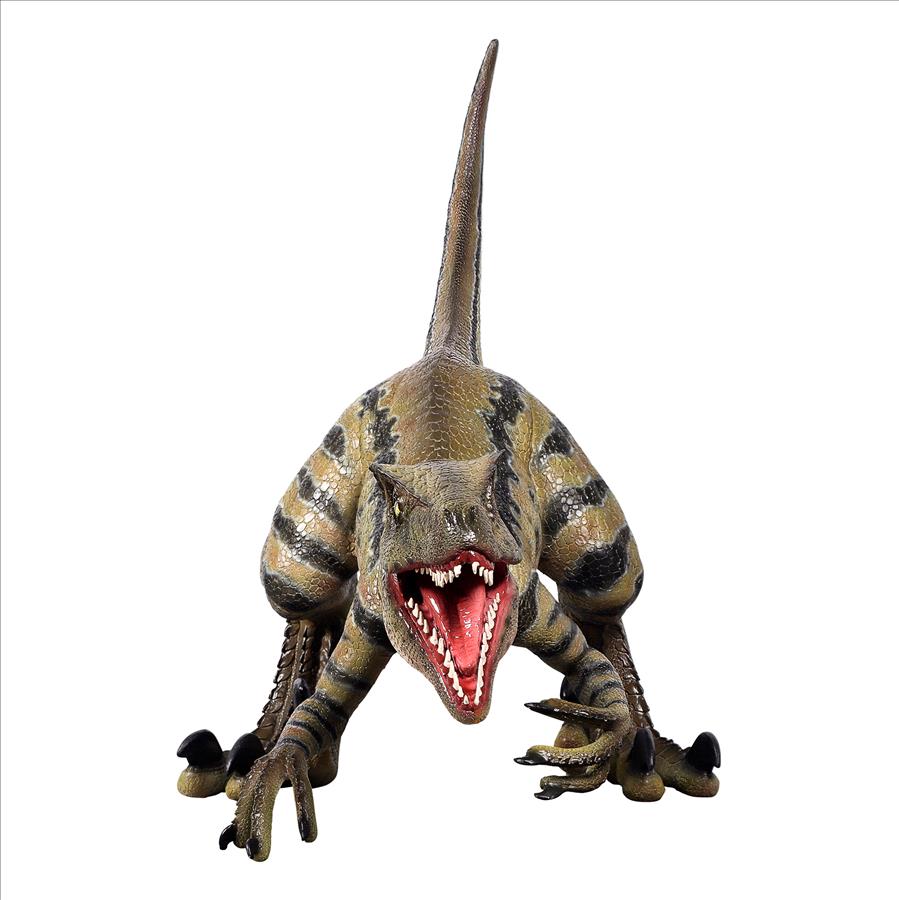 Razor Beak Vicious Velociraptor Jurassic Dinosaur Statue