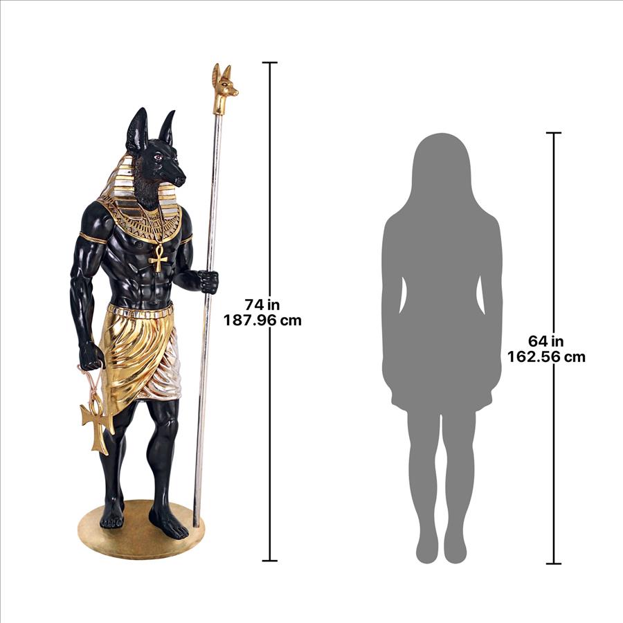 The Egyptian Grand Ruler Collection: Life-Size Anubis Statue