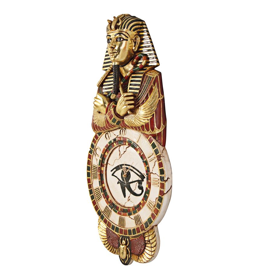 Medinet Habu Sculptural Egyptian Wall Clock