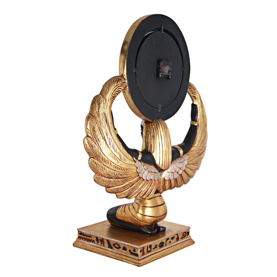 Egyptian Goddess Isis: Grand-Scale Clock Statue