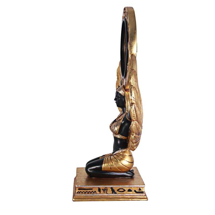 Egyptian Goddess Isis: Grand-Scale Clock Statue