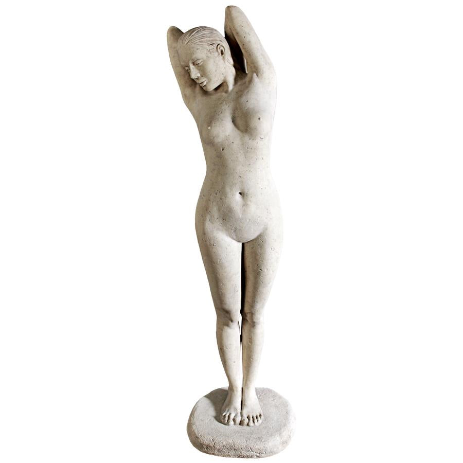 The Goddess Harmonia: Stone Finish Contemporary Nude Life-Size Statue