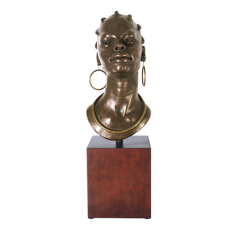 African Maiden Princess Sculptural Bust