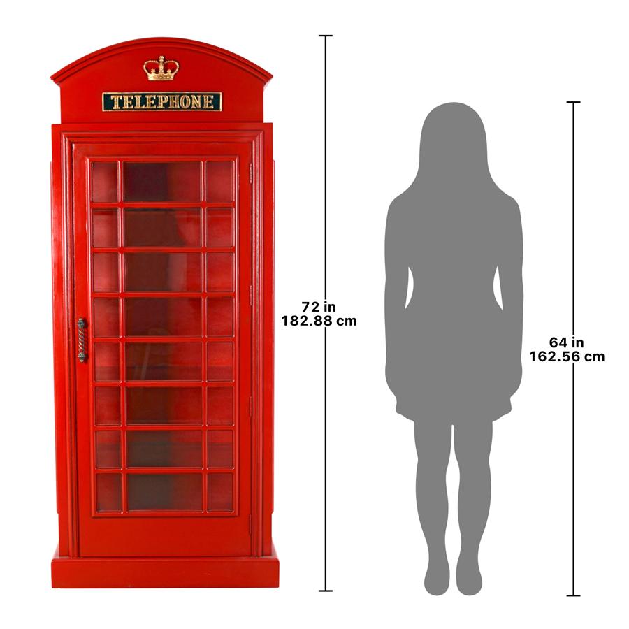 British Telephone Booth Display Cabinet