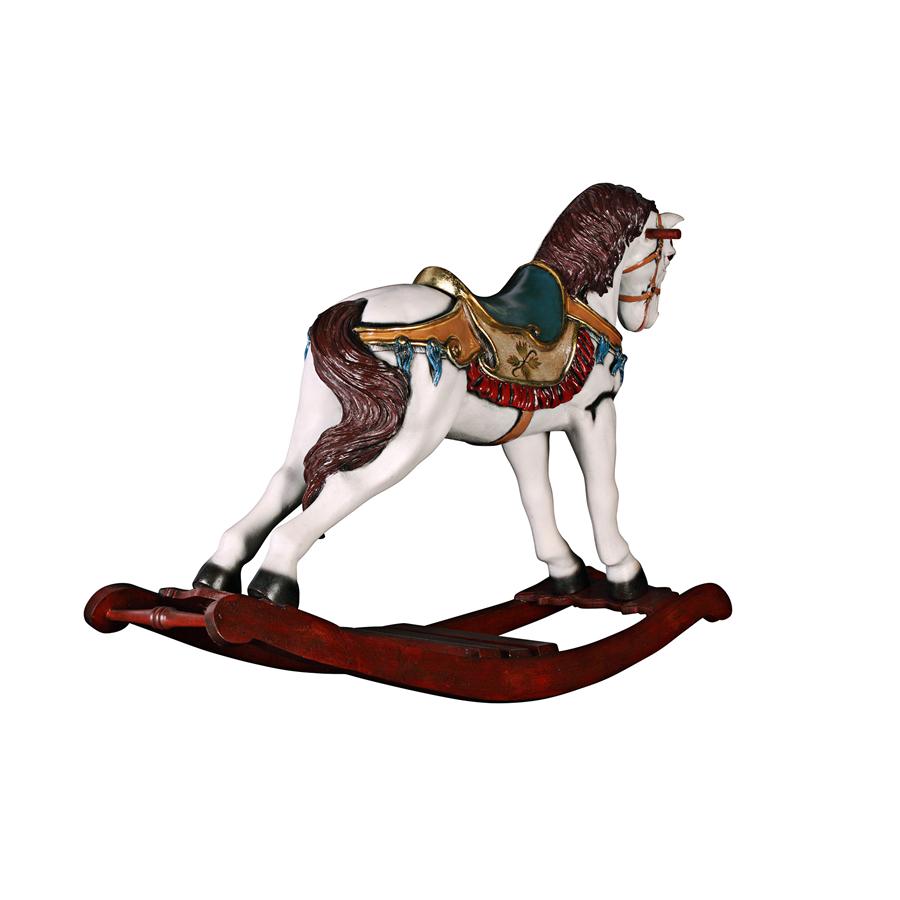 Victorian Carousel Pony Rocking Horse Statue