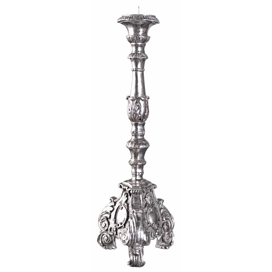 European Scroll-Footed Candlestick: Medium Each