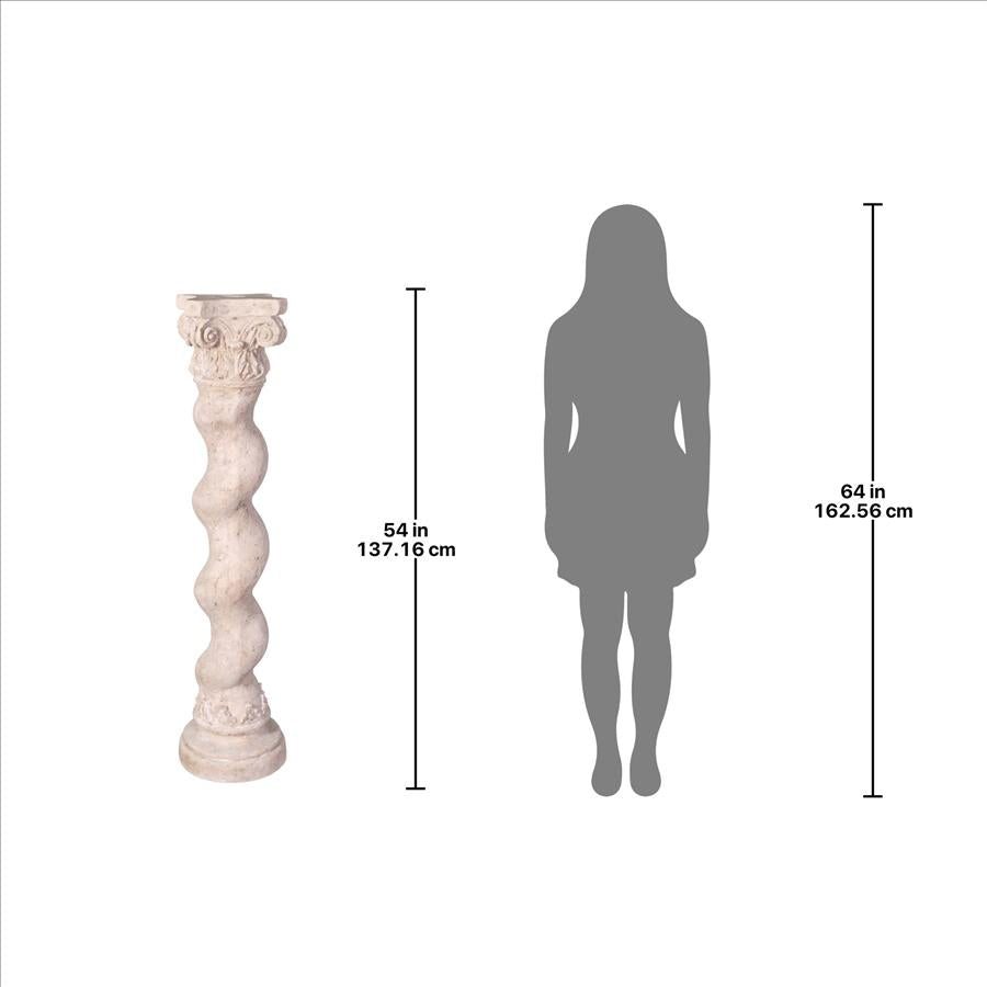 Capitoline Barley Corkscrew Column Statuary Pedestal: Giant