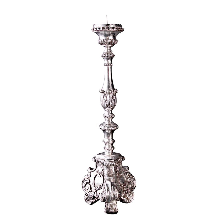 European Scroll-Footed Candlestick: Large Each