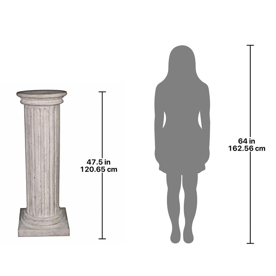 Classical Greek Fluted Plinth: Large