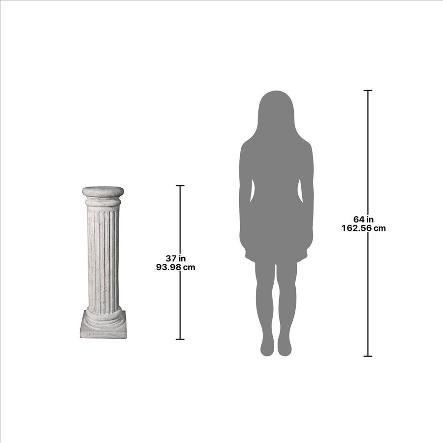 Classical Greek Fluted Plinth: Medium