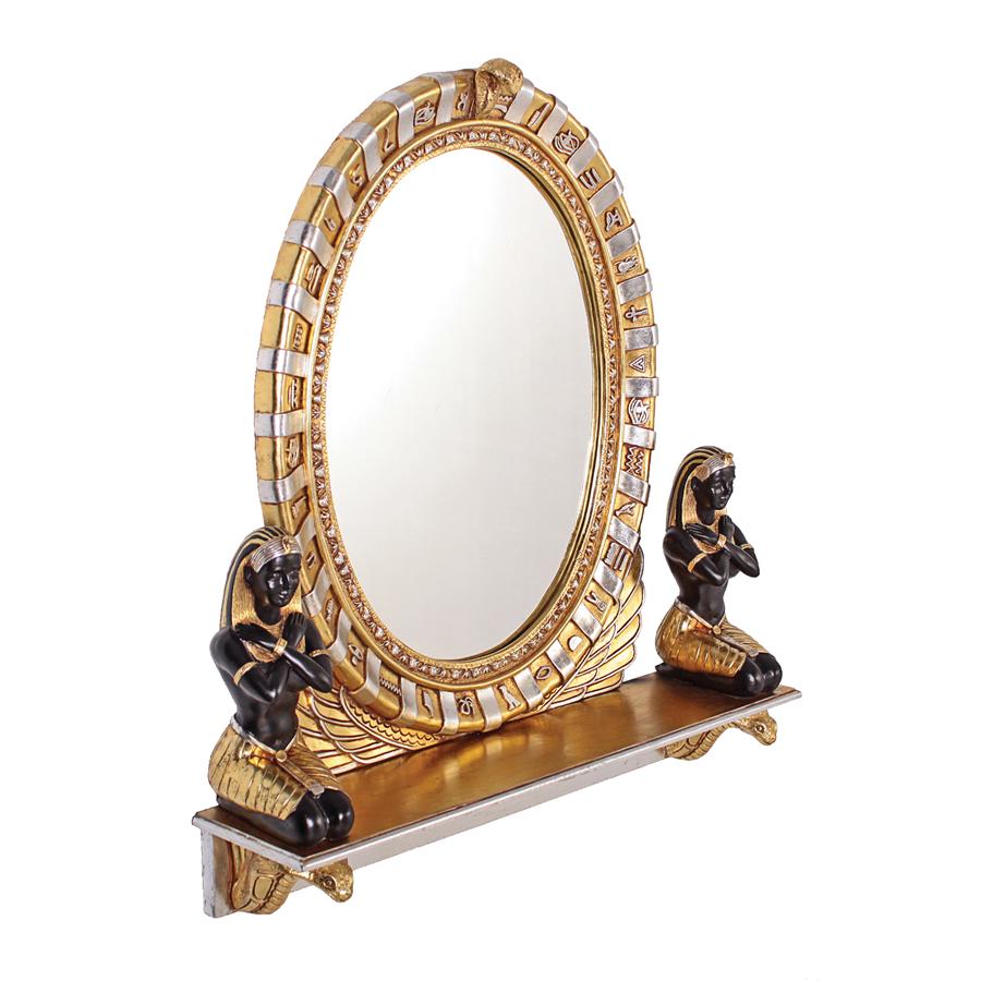 King Amenhotep Egyptian Statue Vanity Mirror