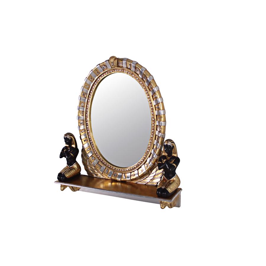 King Amenhotep Egyptian Statue Vanity Mirror