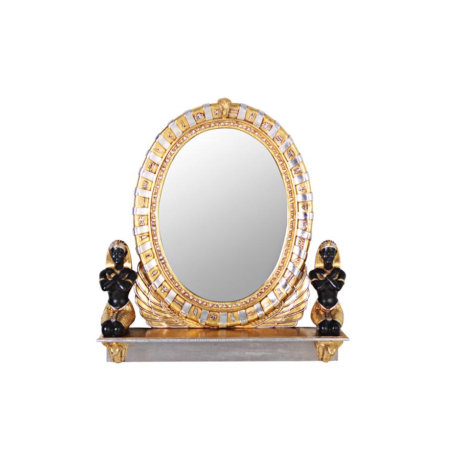 King Amenhotep Egyptian Statue Vanity Mirror