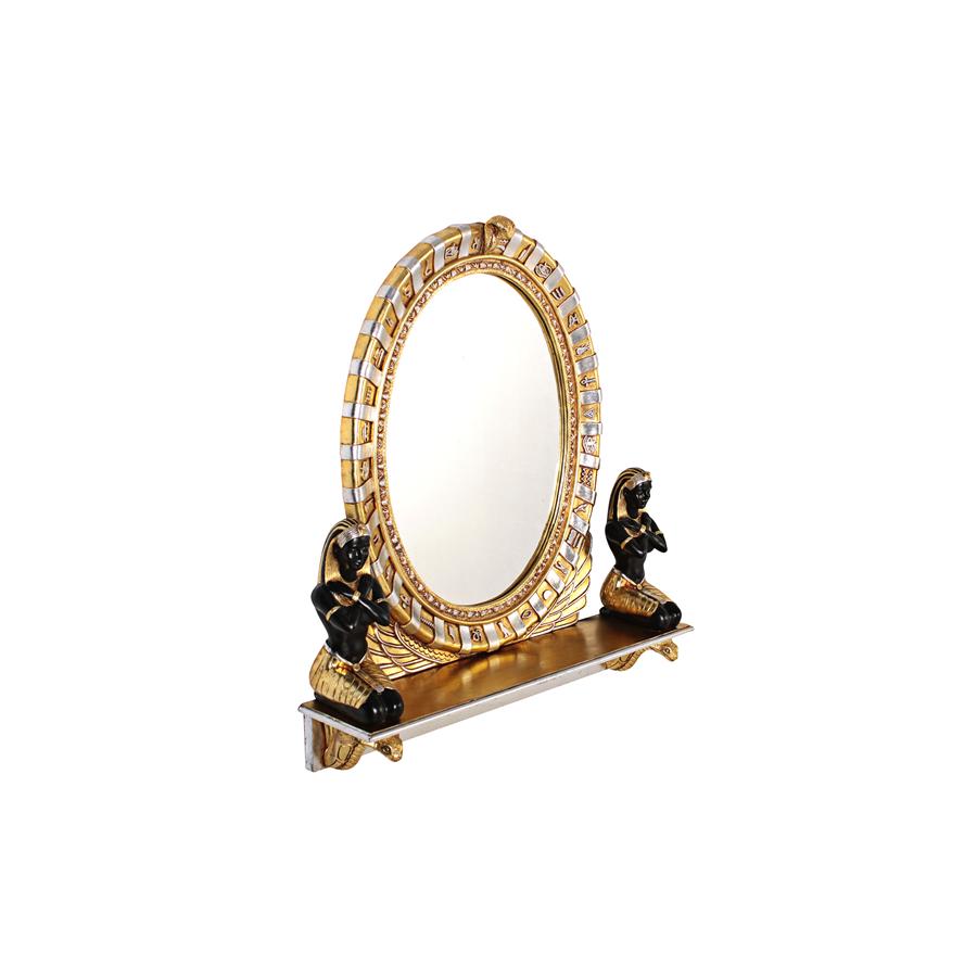 King Amenhotep Egyptian Statue Vanity Mirror