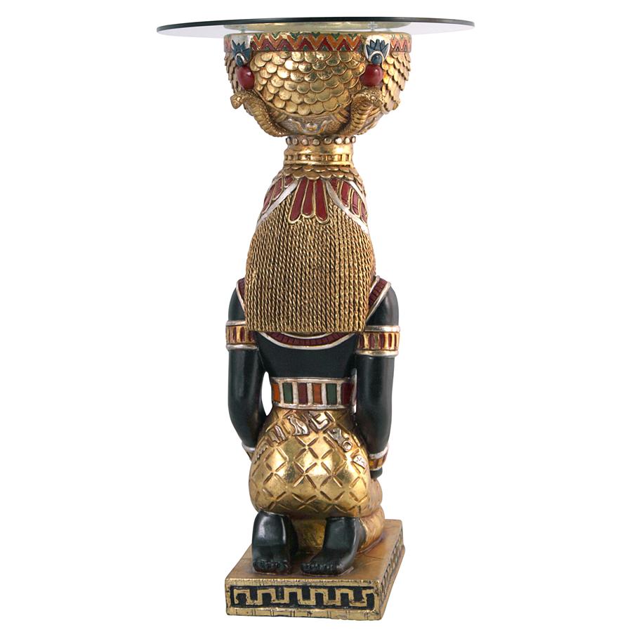 The Egyptian Goddess Eset Glass-Topped Table