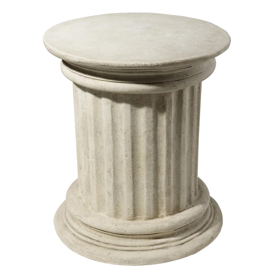 Roman Doric Column Classical Fluted Architectural Plinth: Tall