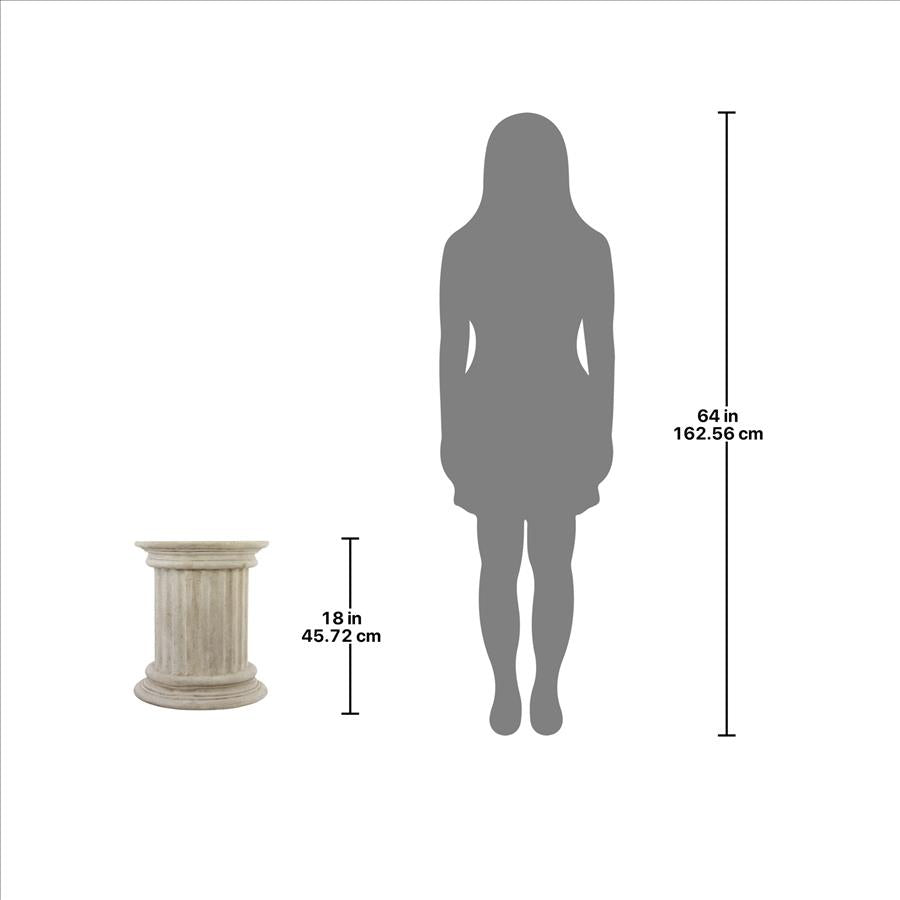 Roman Doric Column Classical Fluted Architectural Plinth: Tall