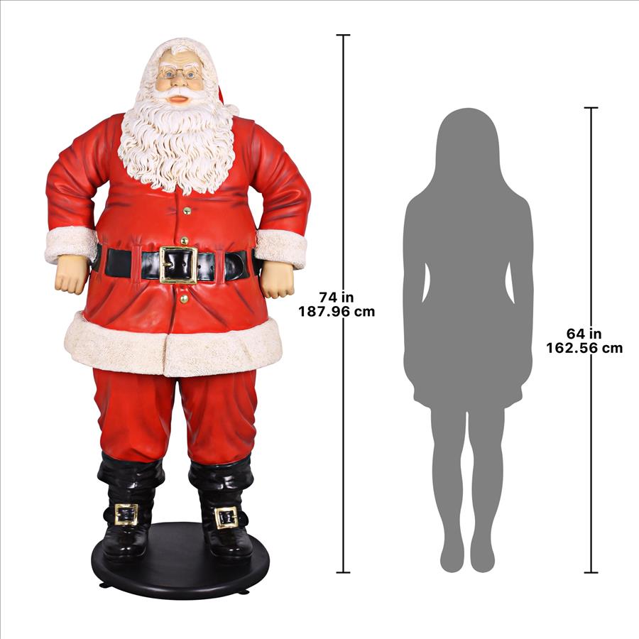 Jolly Santa Claus Life-Size Statue: Grande