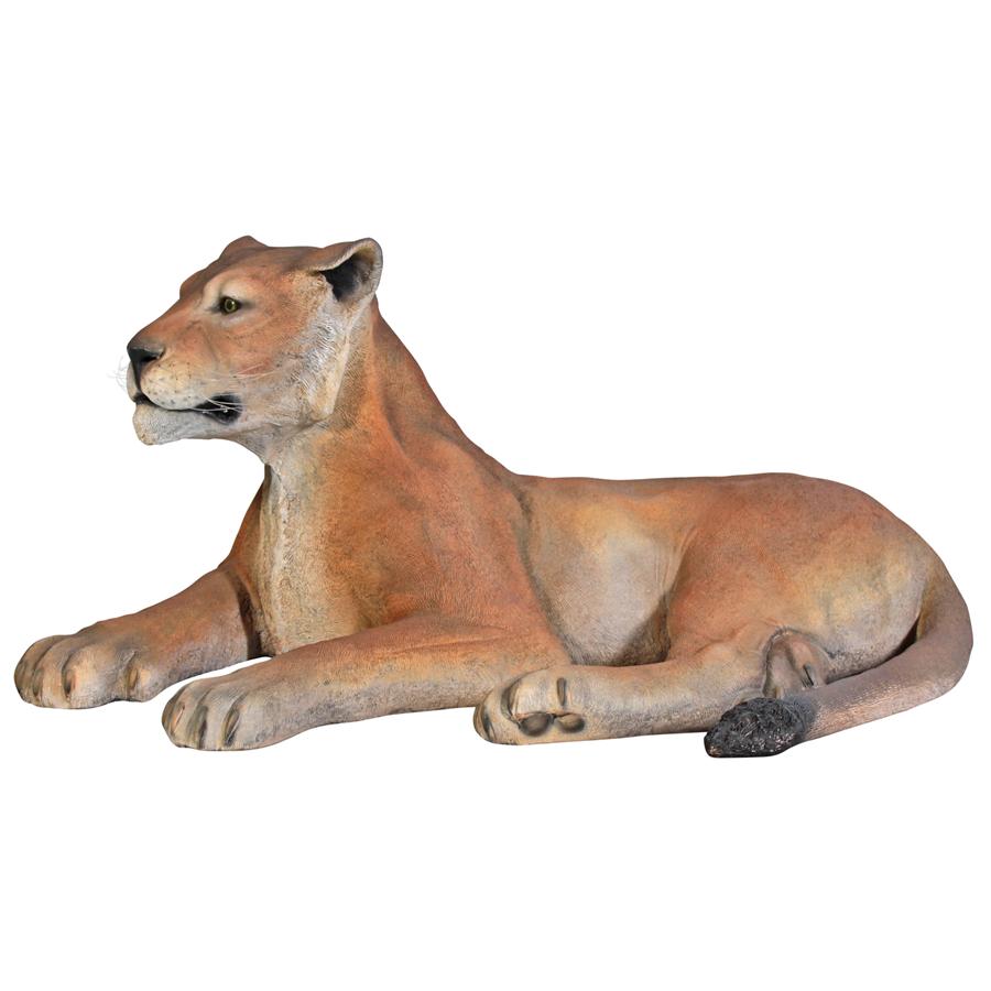 Lioness Lying Down Life-Size Garden Statue