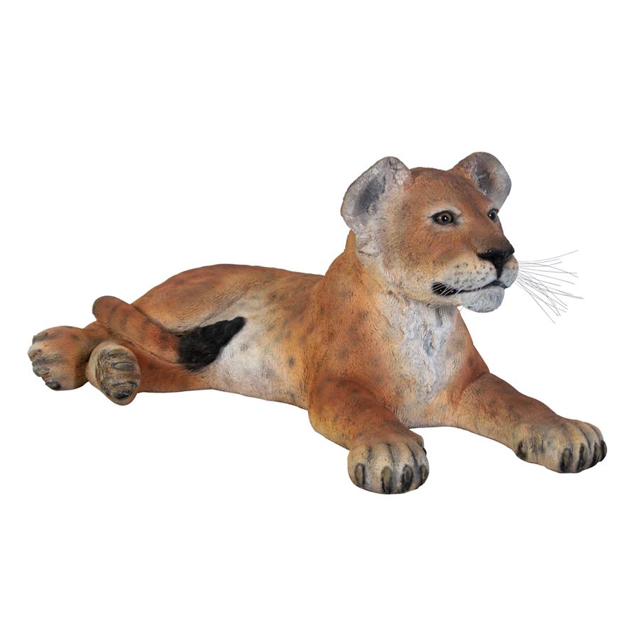 The Grand-Scale Lion Cub Statue: Lying Down