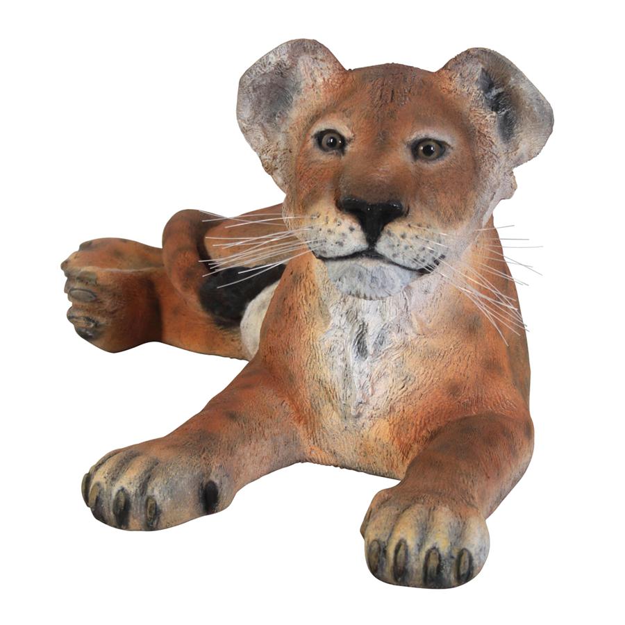 The Grand-Scale Lion Cub Statue: Lying Down