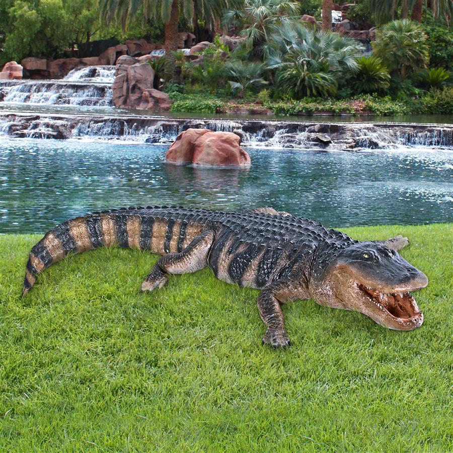 Stalking Swamp Predator: Alligator Garden Statue